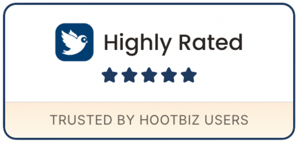 HootBiz Highly Rated 5-Star Badge
